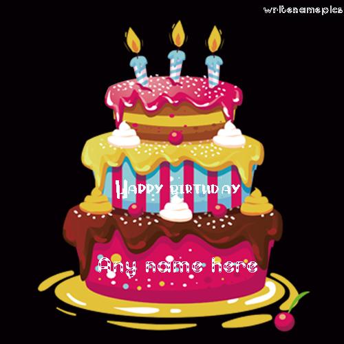 happy birthday chocolate cake with name edit download