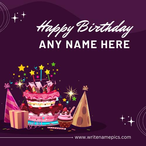 happy birthday greeting card with name edit fantastic