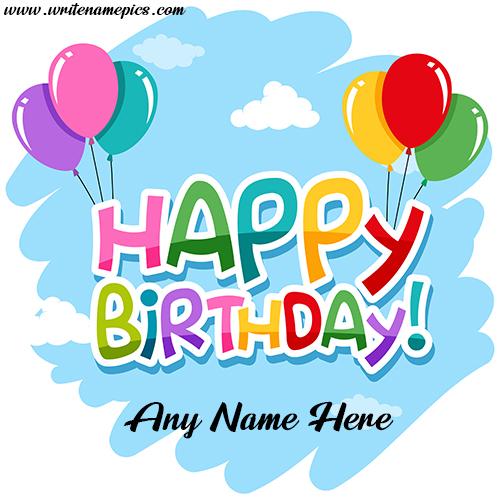 happy birthday wishes with name editor