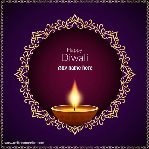 happy diwali wishes with name pic free edit