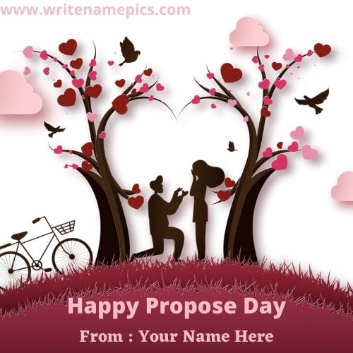 happy propose day 2021 greeting card with name