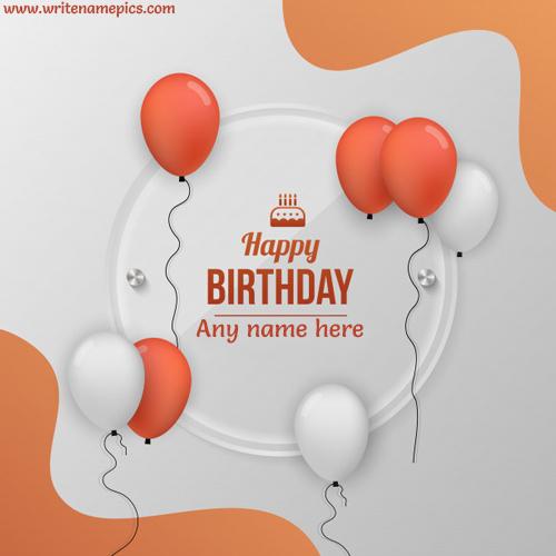 lovely happy birthday Card with Name Image