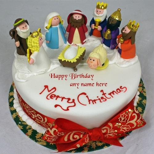 merry christmas santa claus xmas birthday cakes with name edit