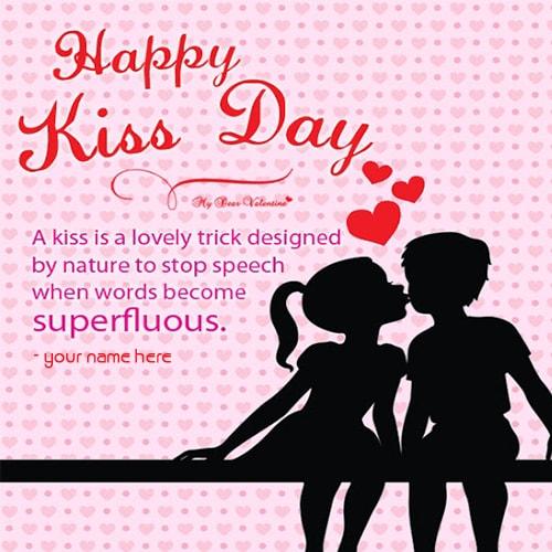 name on kiss day wishes images