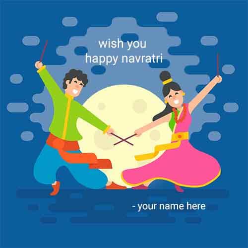 navratri wishes picture with name