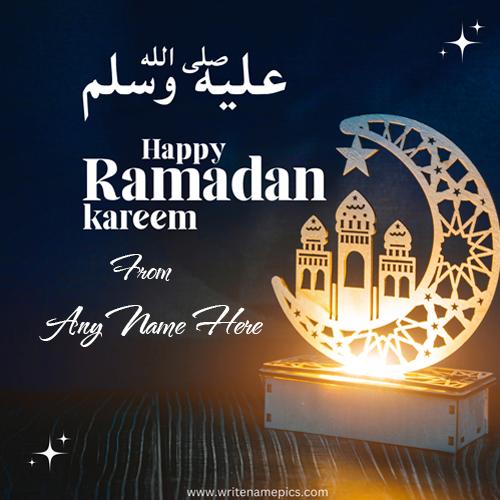 online Happy Ramadan Kareem Card with your Name Image