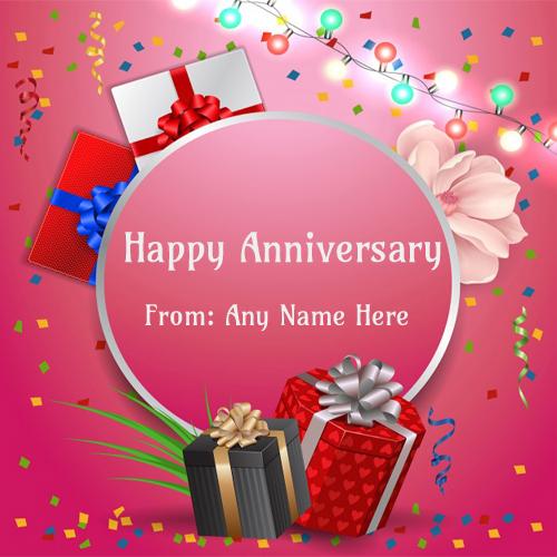 online wishes happy anniversary with name edit