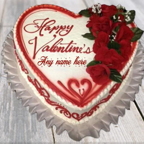 valentine day special cake with name pic