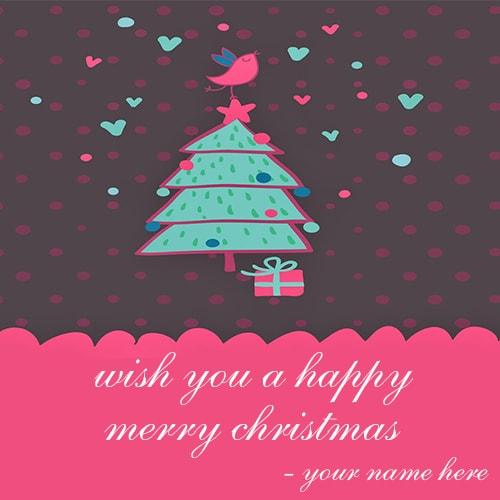 wish you a happy merry christmas greeting cards