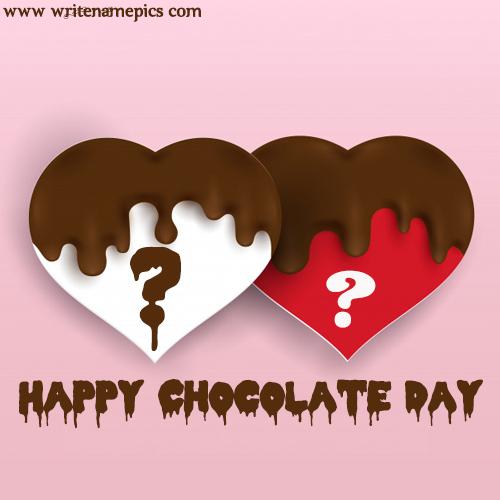world chocolate day 2019 card with alphabet images