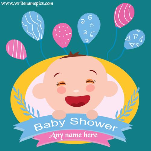 write a name on baby shower card photo