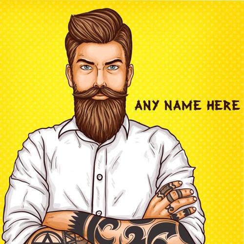 write name on beard style boys whatsapp profile picture free download