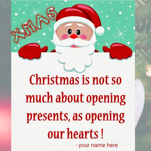 write name on christmas quotes for cards for free