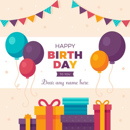 write name on happy birthday to you bubbles greeting card