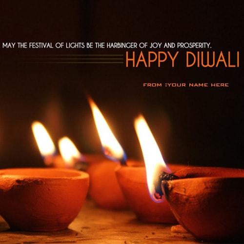 write name on happy diwali images