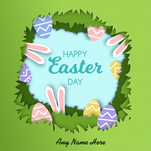 write name on happy easter day 2018 picture