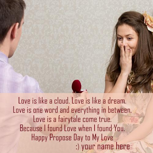 write name on happy propose day wish greeting cards pictures