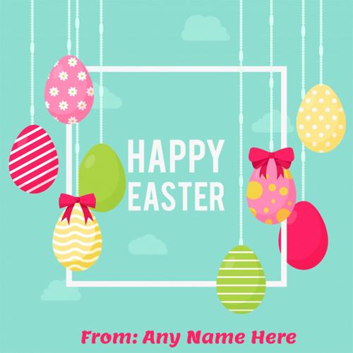 write name on latest happy Easter day pic