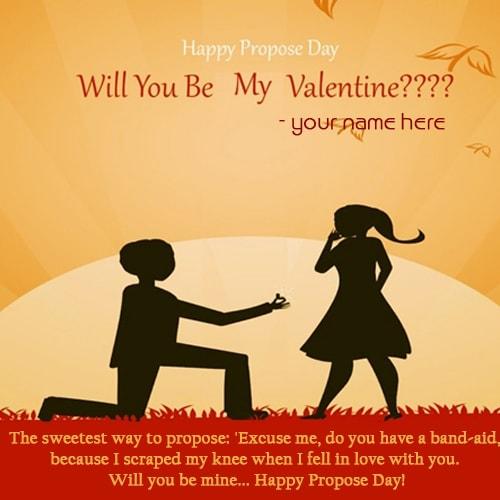 write name on propose day quote picture