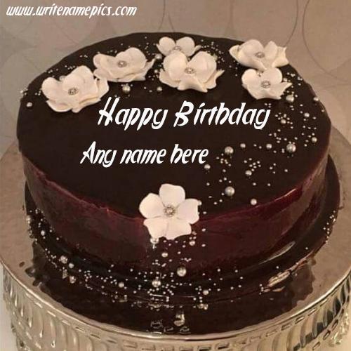 write the name on this chocolate cake Image