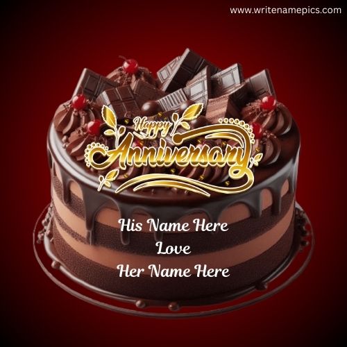 Anniversary Cake with Name Online Free Wishes and Greetings