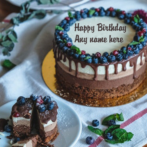 Beautiful Chocolate Cherry Cake For Birthday Wishes