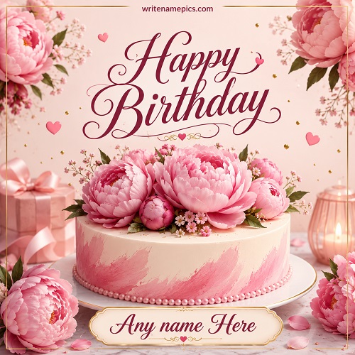 Beautiful Happy Birthday Greeting Images with Name Online