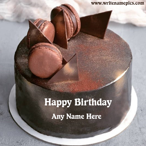 Birthday Chocolate Cake with Name Edit Online
