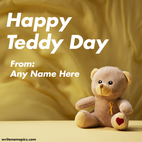 Happy Teddy Day 2024 Card Name Editor Online