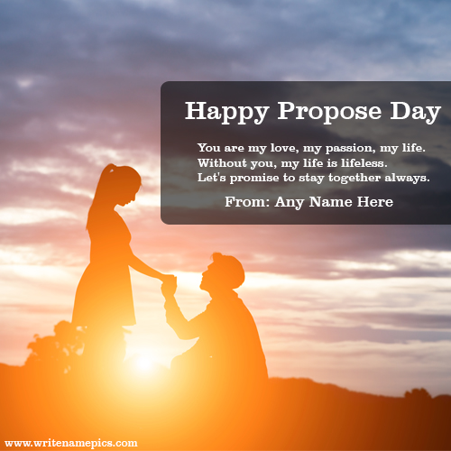 Create Your Unique Happy Propose Day Card with Custom Name Edit