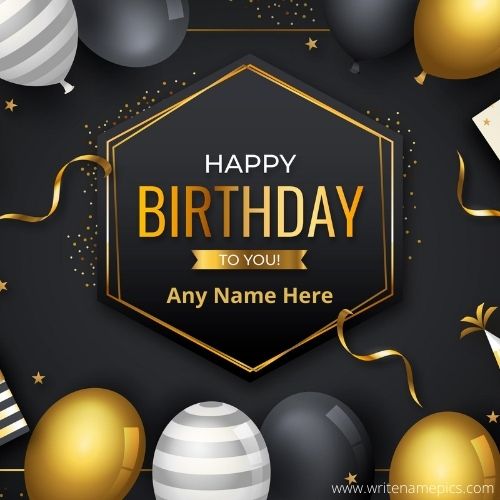 Create designer Happy Birthday wishes Card with Name
