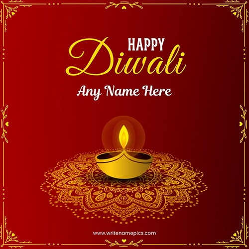 FREE edit Happy Diwali 2025 Greeting Cards with Name