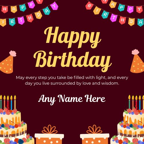 Free Birthday Card with Name Online Happy Birthday Card Maker