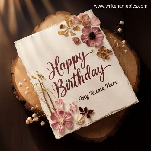 Free Happy Birthday Card Maker with Name Edit Online