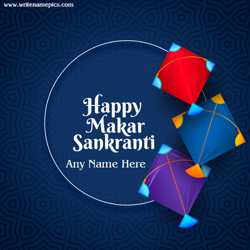 Generate Happy Makar Sankranti 2023 Image with Name Edit