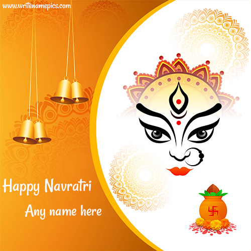 Generate customized Navratri wishes with Name for special wish
