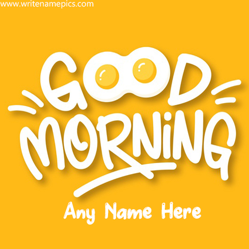 Good Morning greeting image with Name