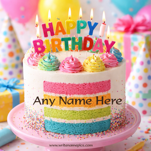 Happy Birthday Cake with Name Edit Free Download Online
