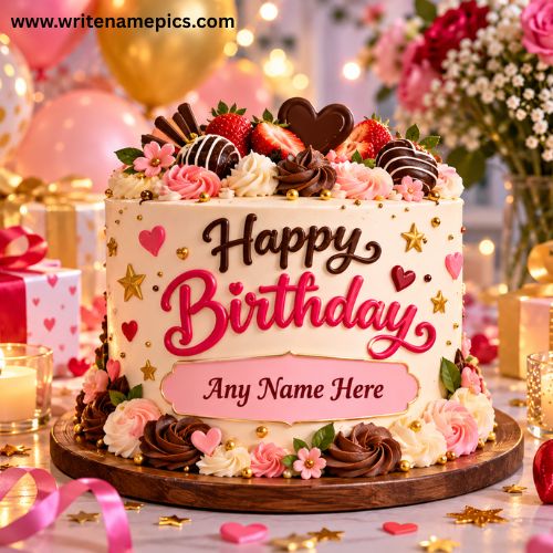 Happy Birthday Greeting Cards with Name Free Online Edit