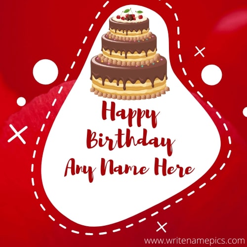 Happy Birthday Greetings Card with Name Editor