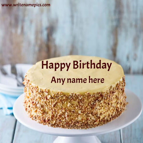 Happy Birthday cake with Name Image Free Edit