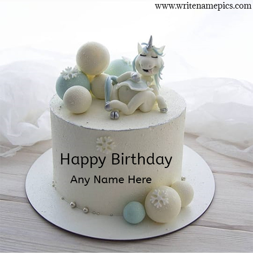 Happy Birthday greeting Cake with Name editor image