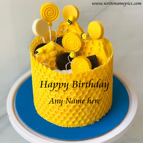 Happy Birthday wishes with Name Editor Cake