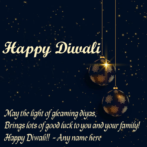 Happy Diwali Greeting card With Name Create