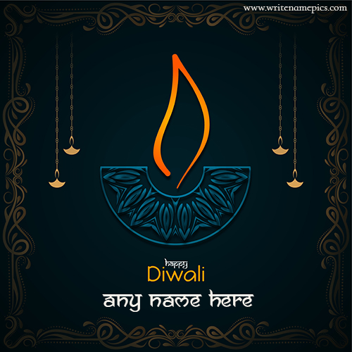 Happy Diwali wishes with Name image
