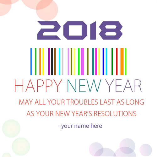 Happy New Year 2018 Wishes With Name