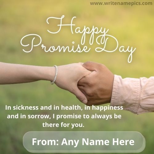 Happy Promise Day 2021 Wishes with Name Editor