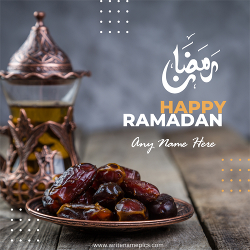 Happy Ramadan 2023 greeting card with name edit