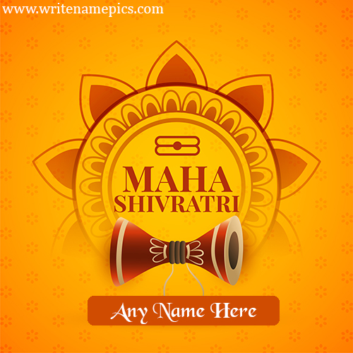 Happy mahashivratri greeting card with name edit