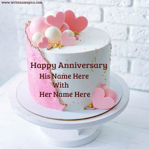 Happy marriage anniversary cake with name download